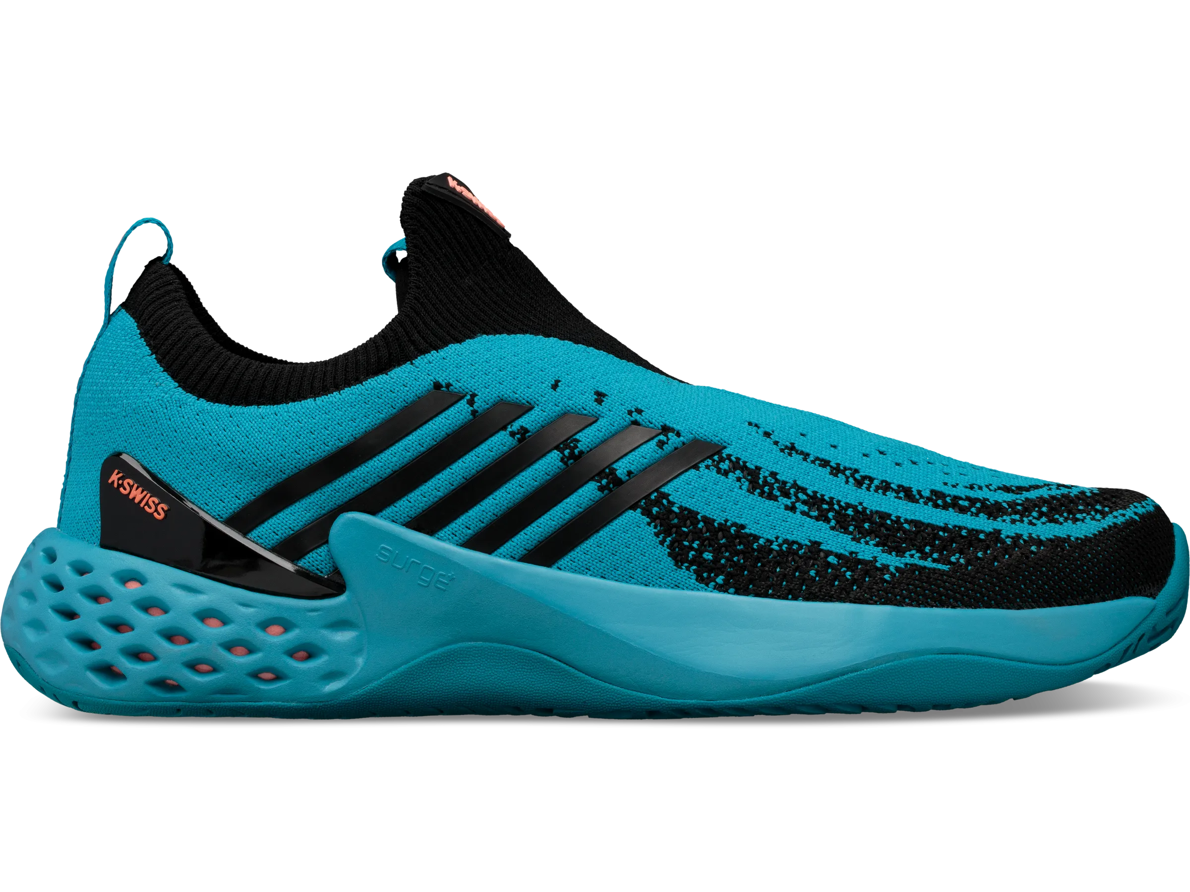06137-476-M | MENS AERO KNIT | ALGIERS BLUE/BLACK/SOFT NEON ORANGE