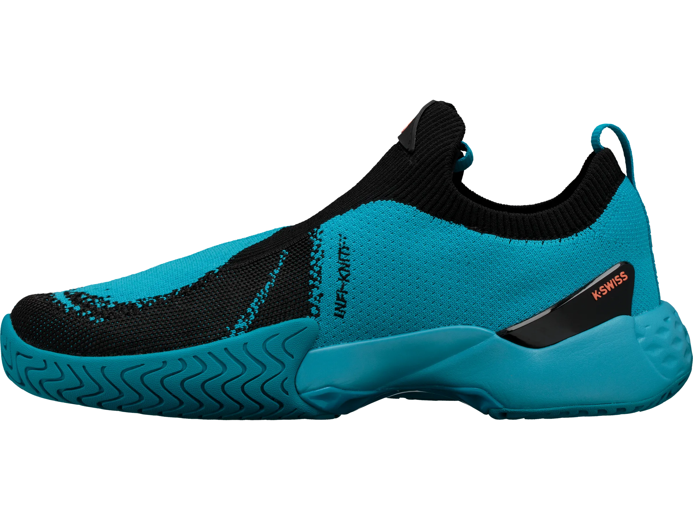 06137-476-M | MENS AERO KNIT | ALGIERS BLUE/BLACK/SOFT NEON ORANGE