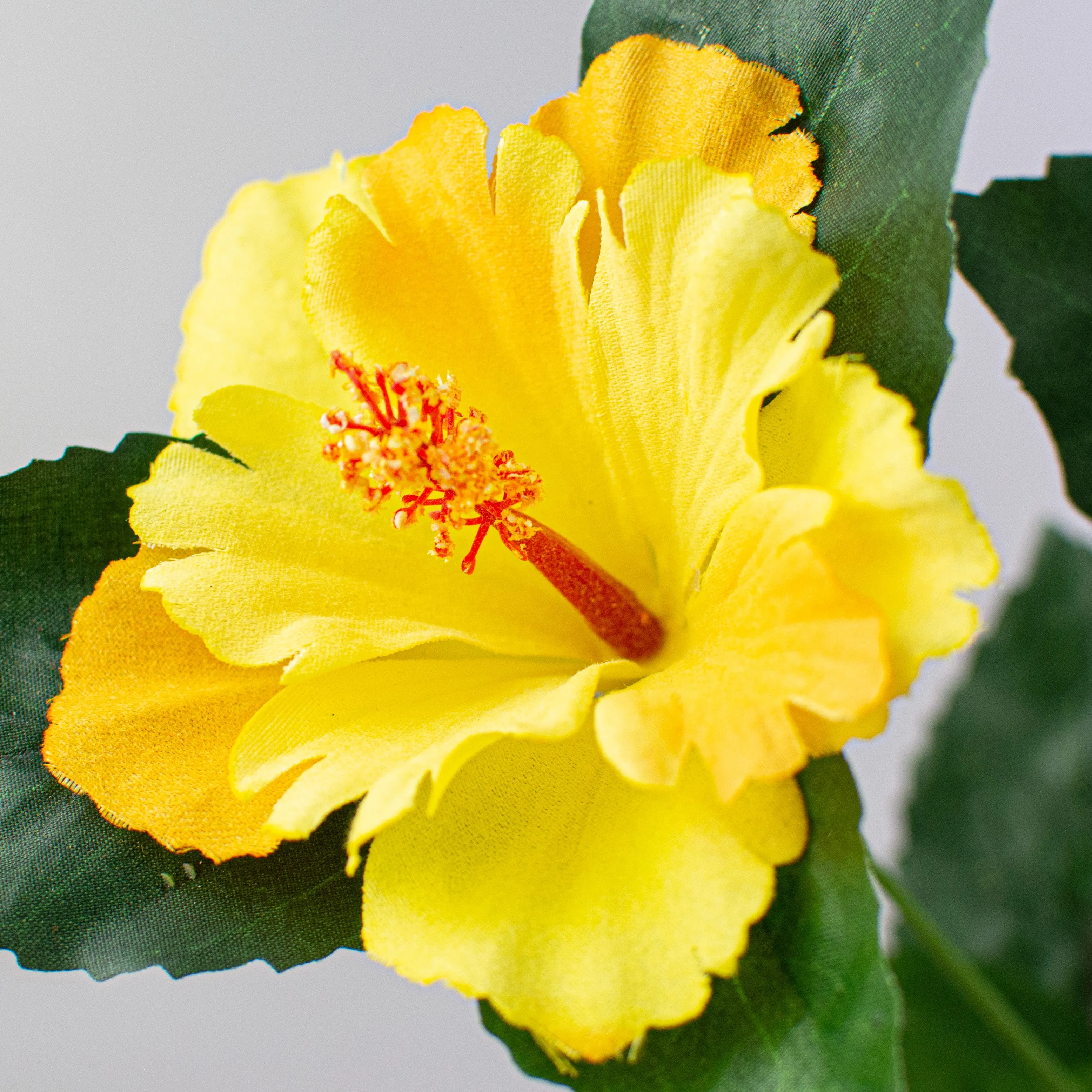 28" Hibiscus Spray: Yellow