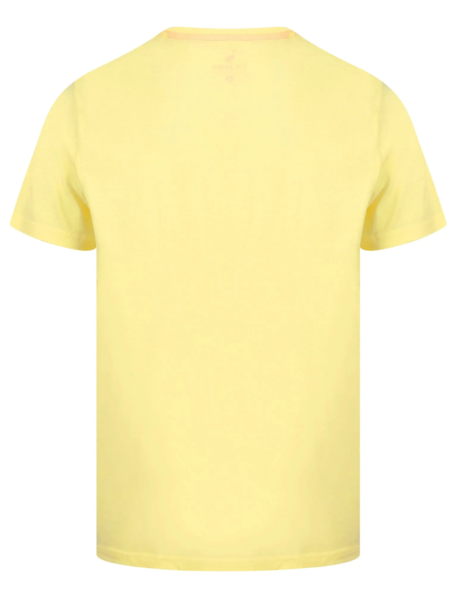 Beach Garage Motif Cotton Jersey T-Shirt in Pastel Yellow - South Shore