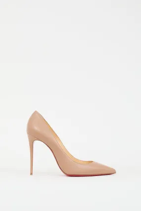 Beige Leather Kate Pump