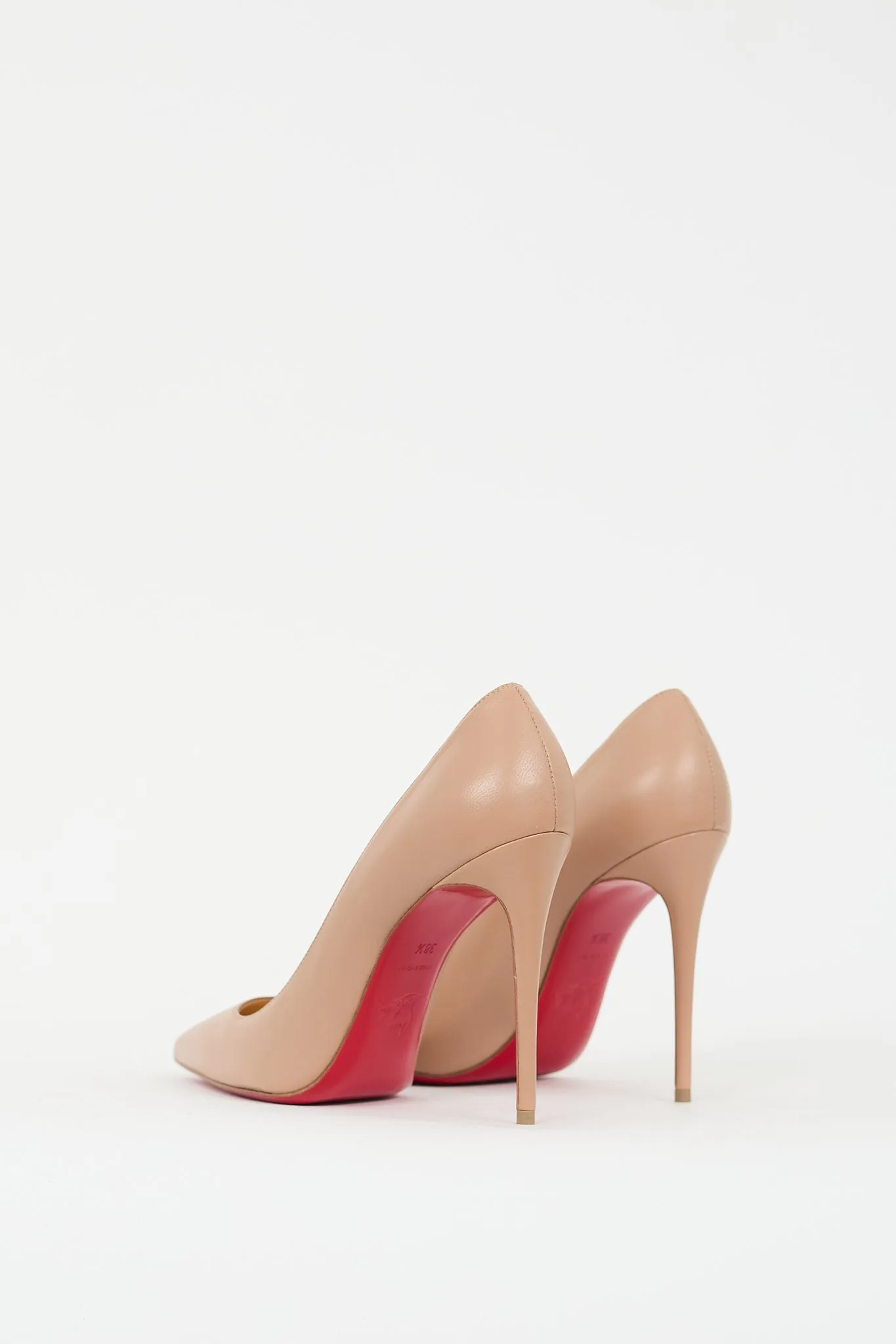Beige Leather Kate Pump