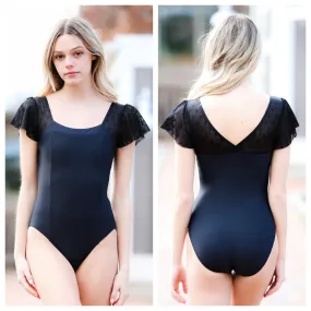 Chic Ballet Dancewear Co. - The Windsor Leotard - Child/Adult (Chic121-BLK) - Black FINAL SALE
