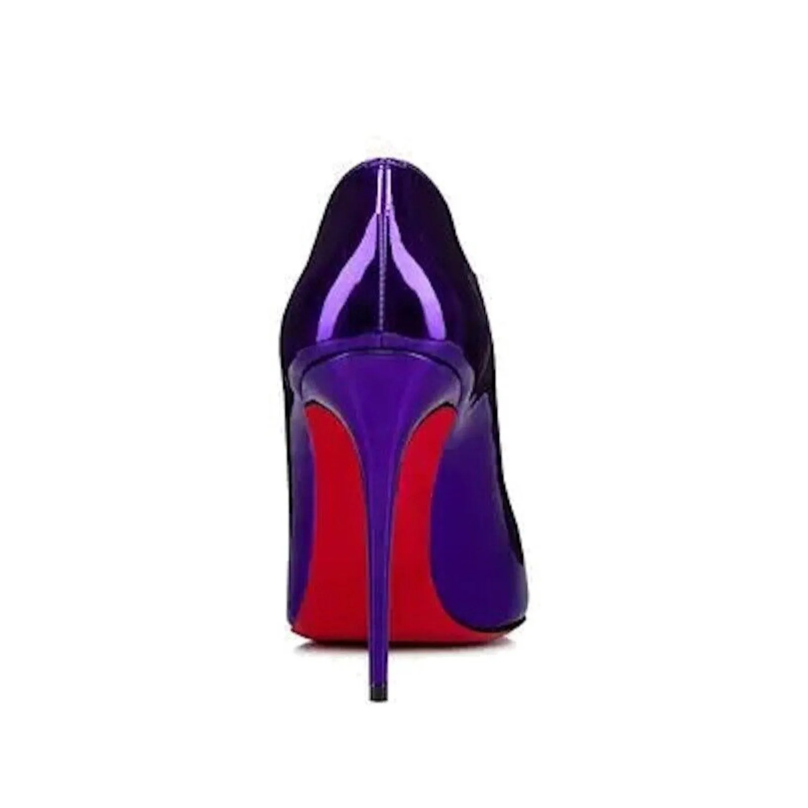 Christian Louboutin Hot Chick 100 Metallic mirrored Leather Purple Pumps