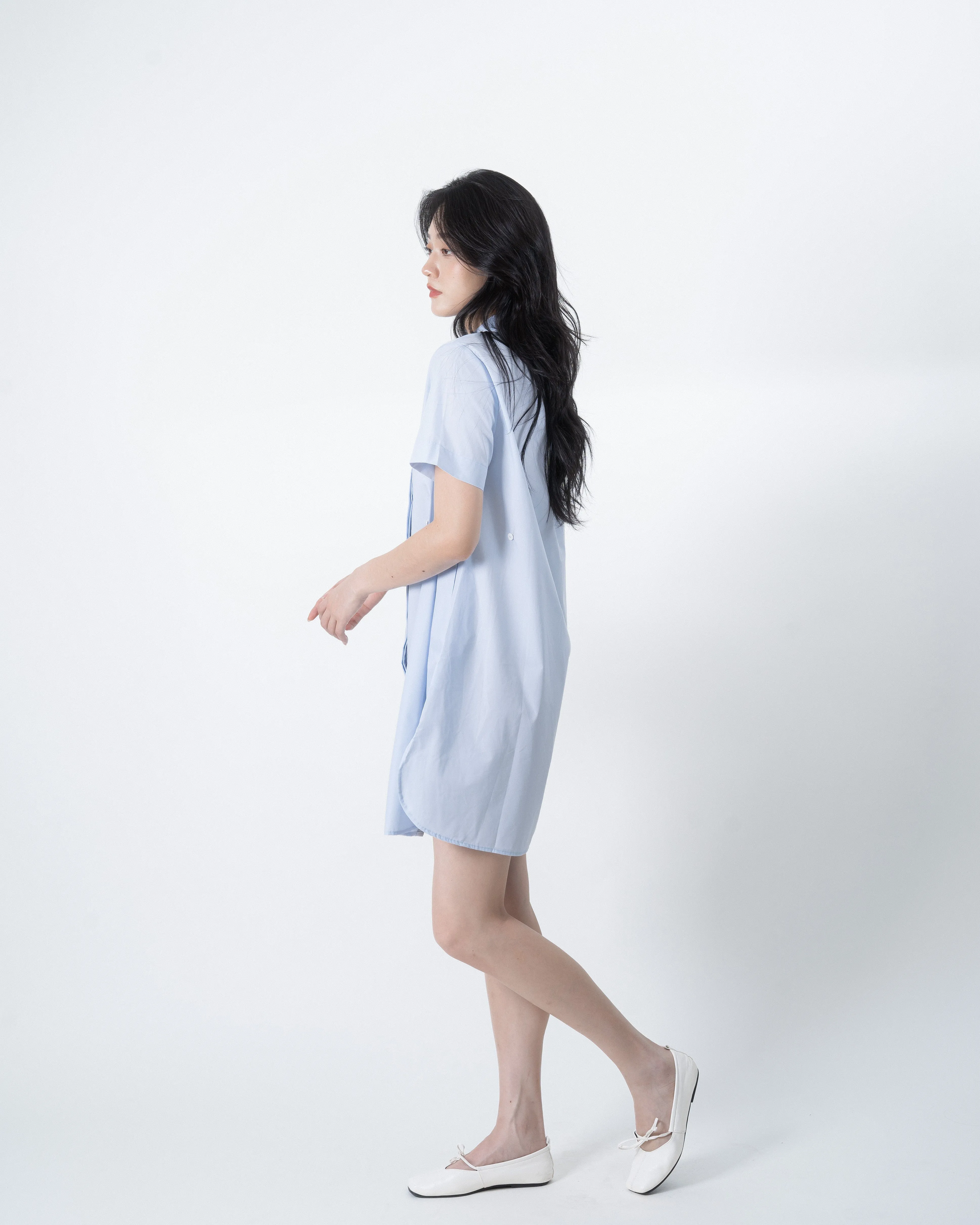 Clara Multi-Wear Shirt Dress (Light Blue)
