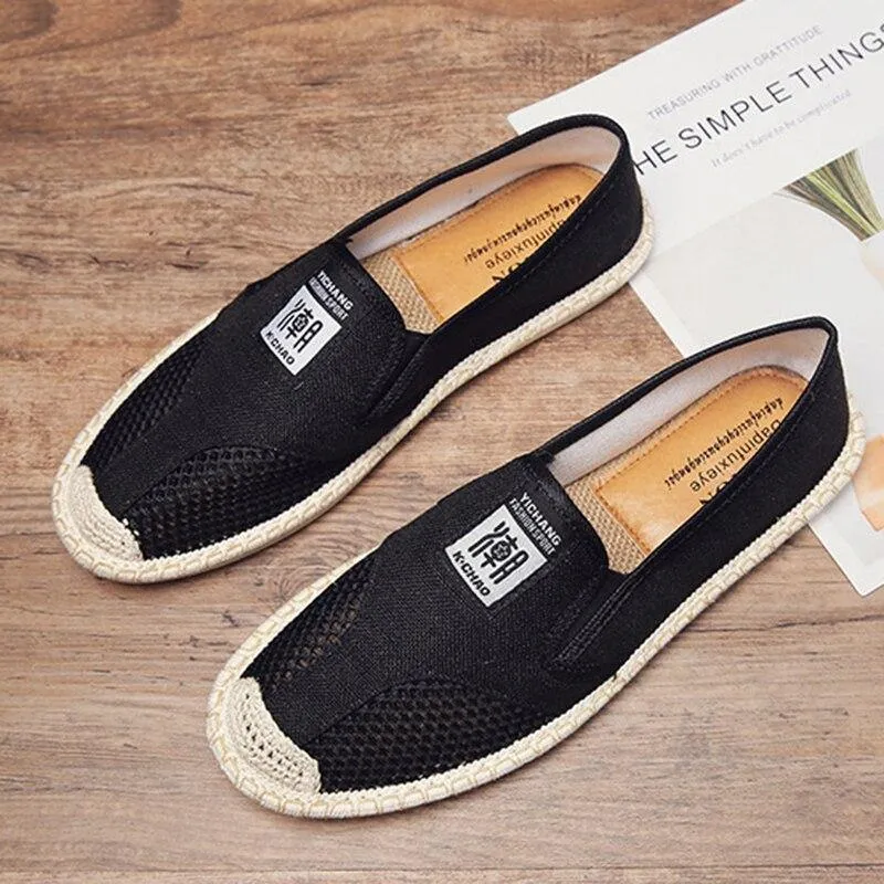 Cool Summer Linen Canvas Breathable Slip-on Shoes
