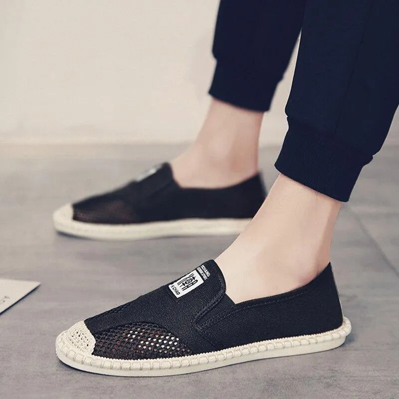 Cool Summer Linen Canvas Breathable Slip-on Shoes