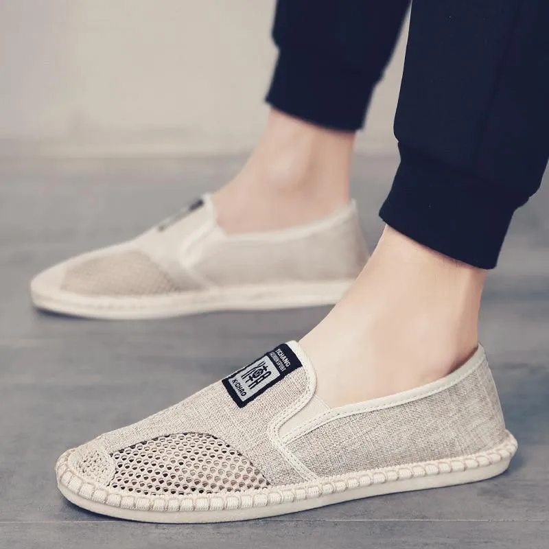 Cool Summer Linen Canvas Breathable Slip-on Shoes