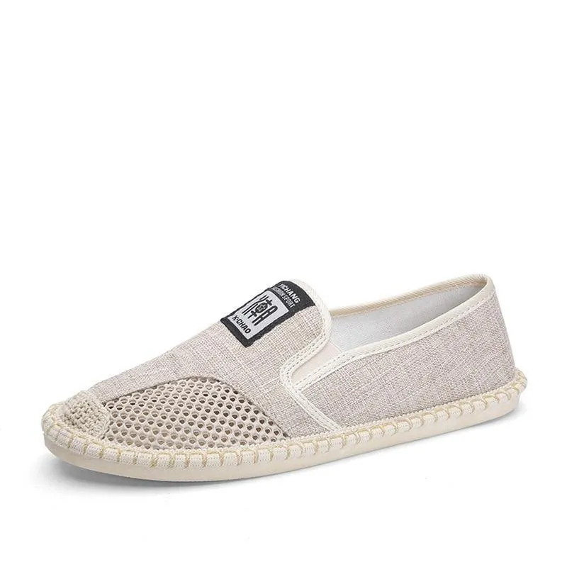 Cool Summer Linen Canvas Breathable Slip-on Shoes