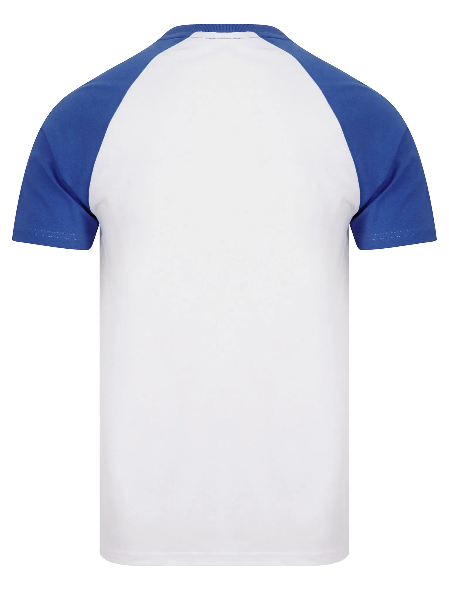 Dewalt Baseball Style Raglan Sleeve Cotton Jersey Crew Neck T-Shirt in Dazzling Blue - Tokyo Laundry