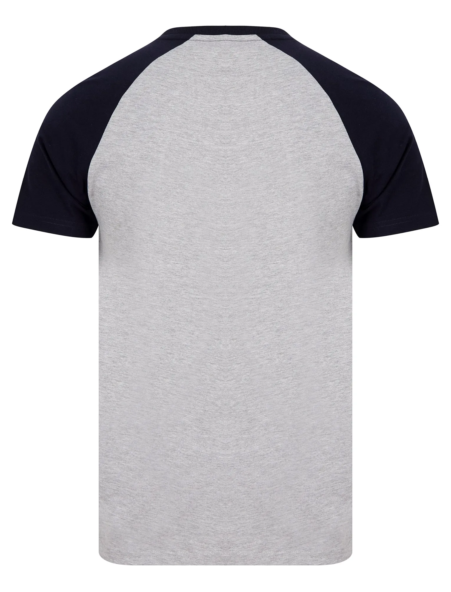 Dewalt Baseball Style Raglan Sleeve Cotton Jersey Crew Neck T-Shirt in Maritime Blue - Tokyo Laundry