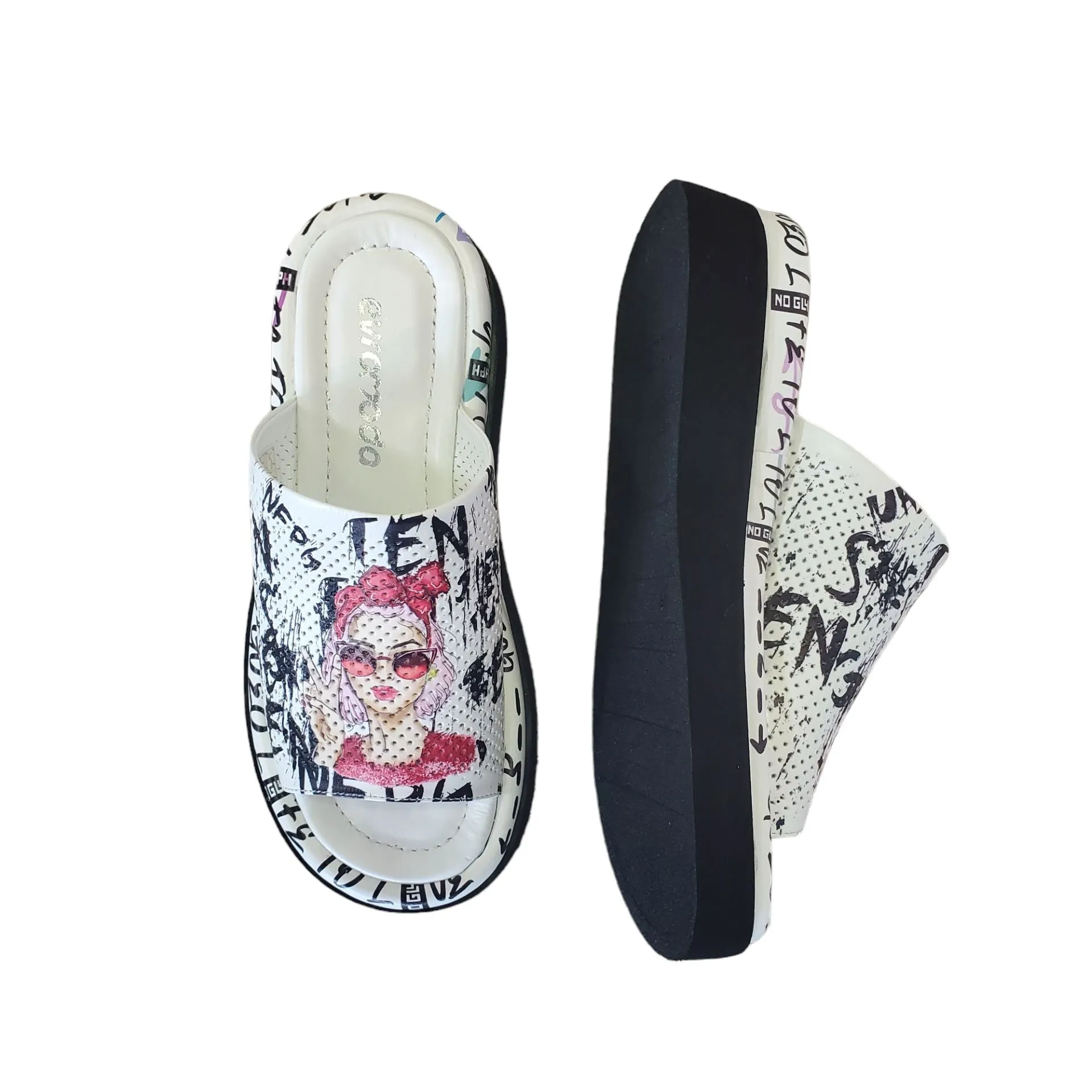 FASHION GIRL SLIP ON LEATHER SANDAL