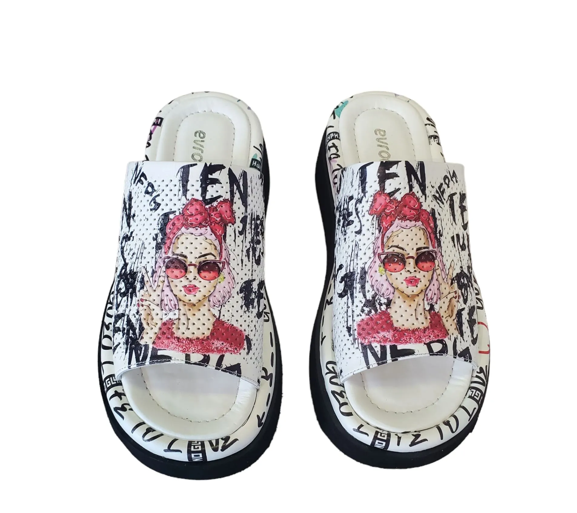 FASHION GIRL SLIP ON LEATHER SANDAL