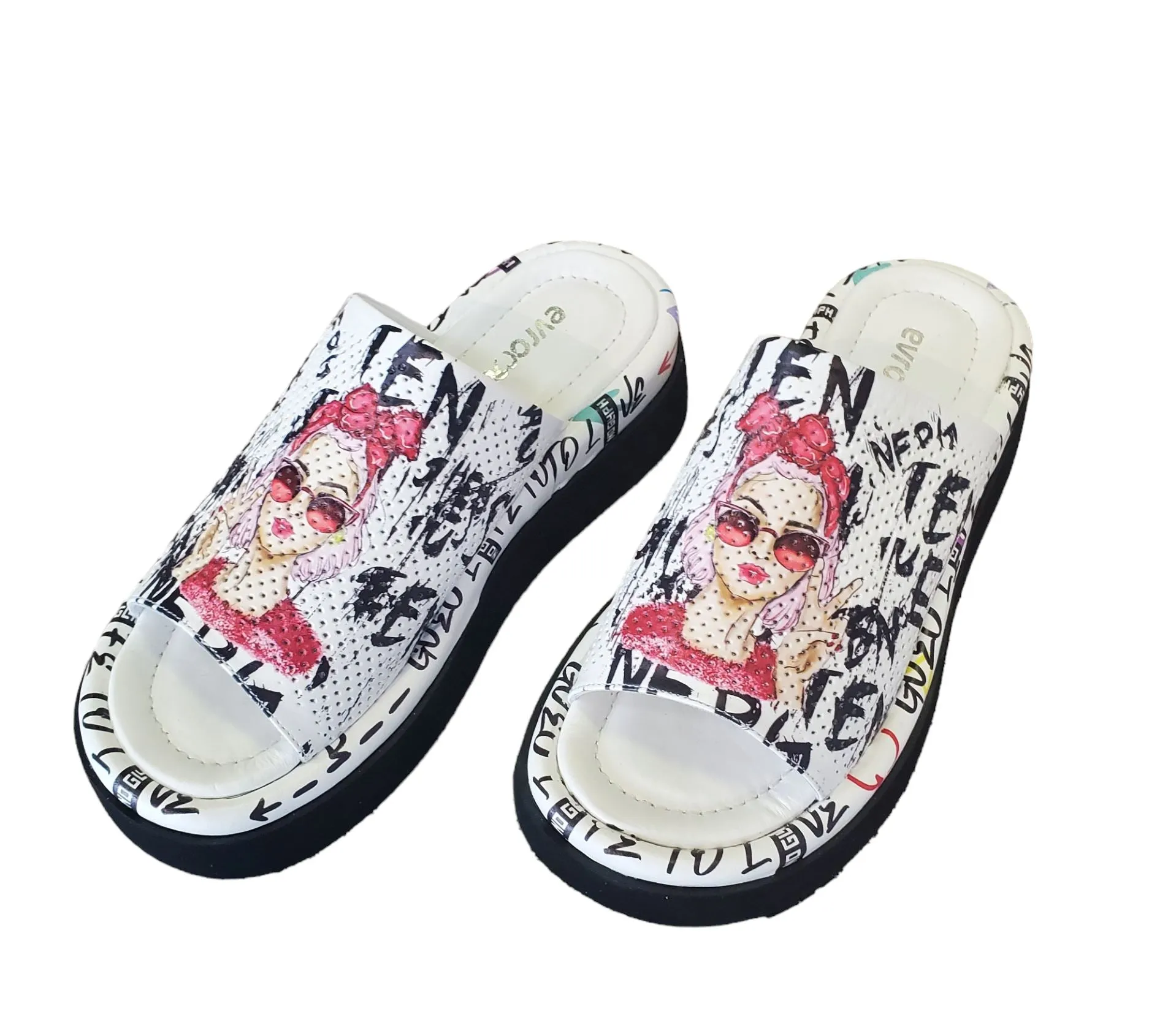FASHION GIRL SLIP ON LEATHER SANDAL
