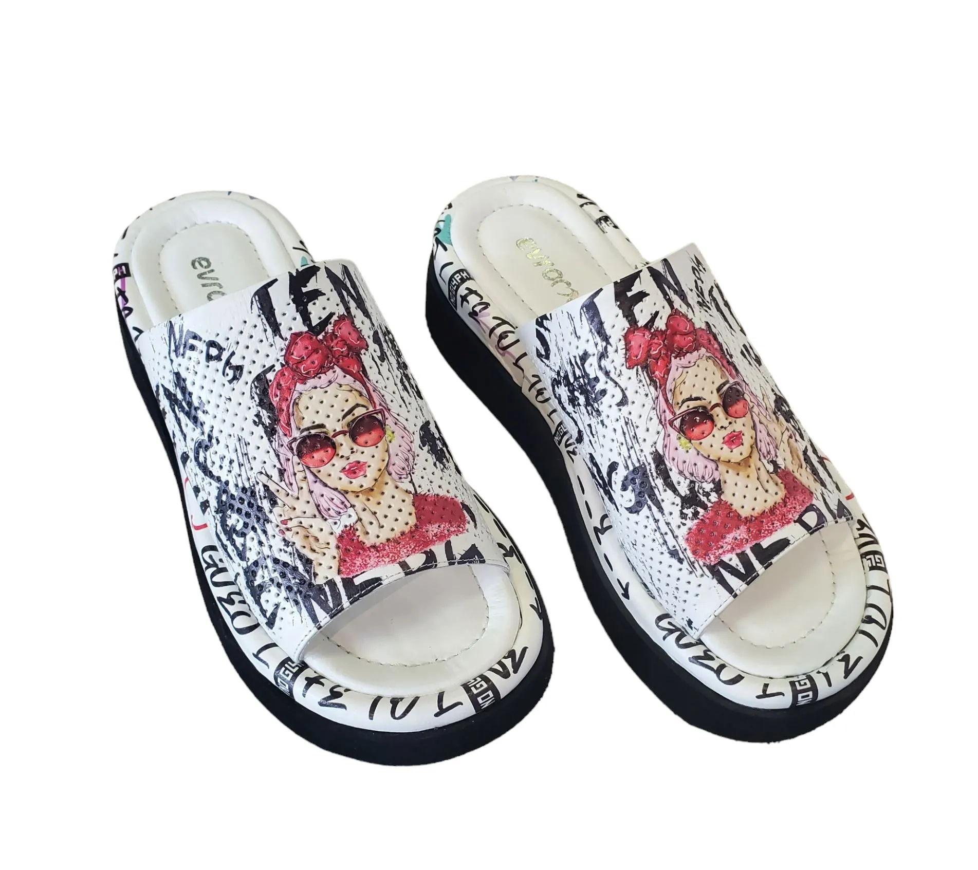 FASHION GIRL SLIP ON LEATHER SANDAL