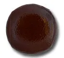 Glossy Chocolate Brown Leather Button (Made in Italy)