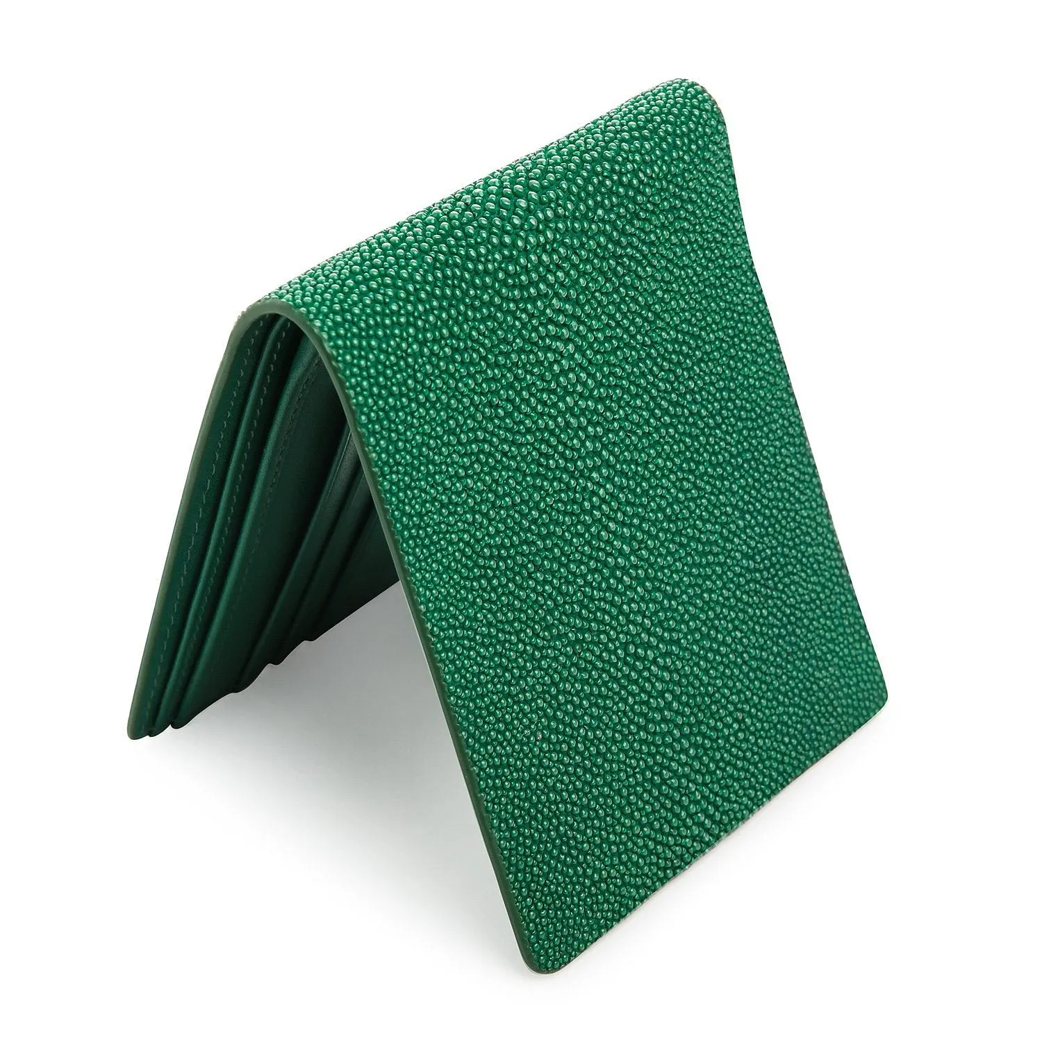 Green Polished Stingray Wallet