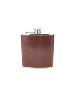 H B WHISKY FLASK | ESPRESSO BROWN LEATHER