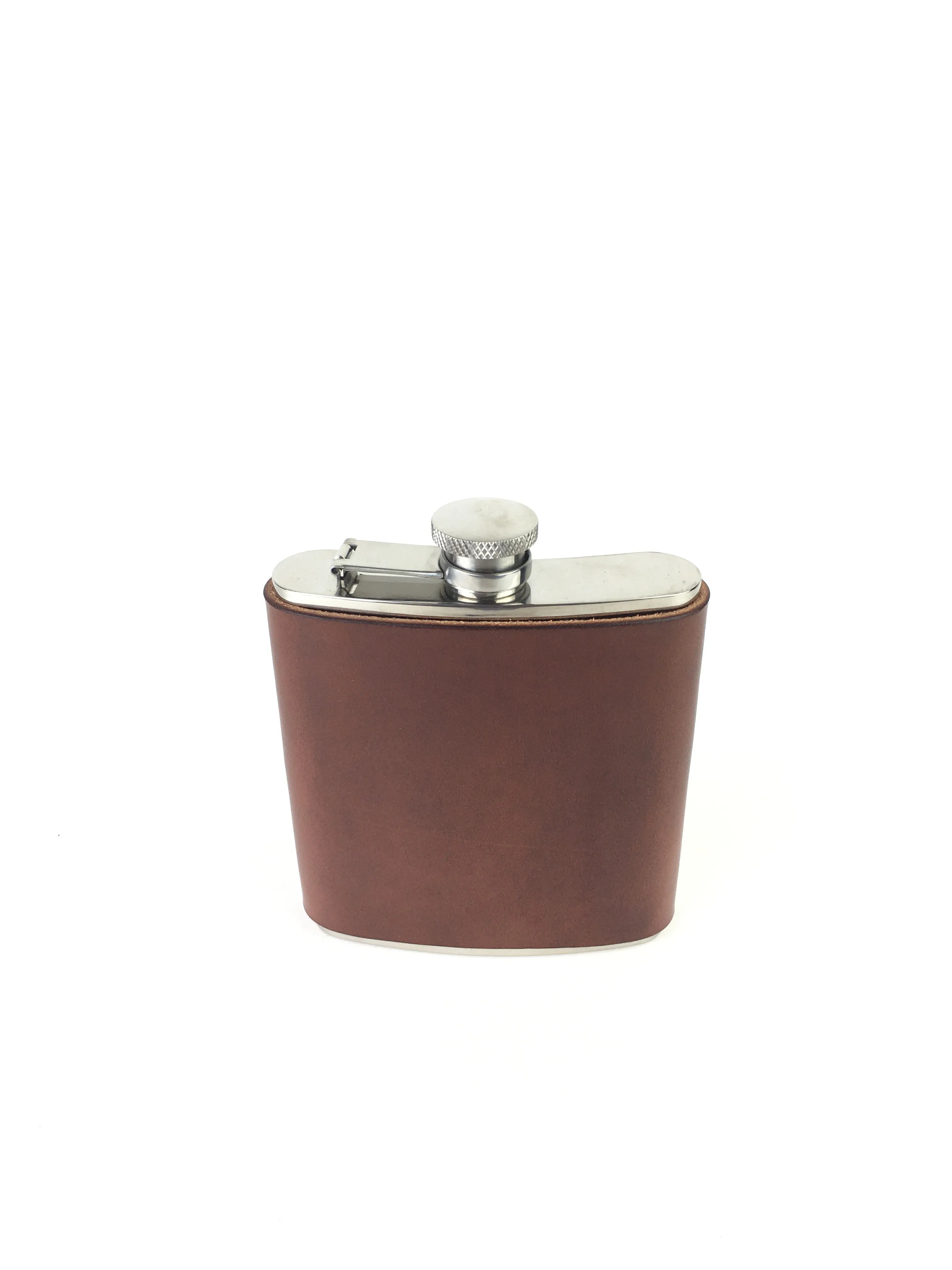 H B WHISKY FLASK | ESPRESSO BROWN LEATHER