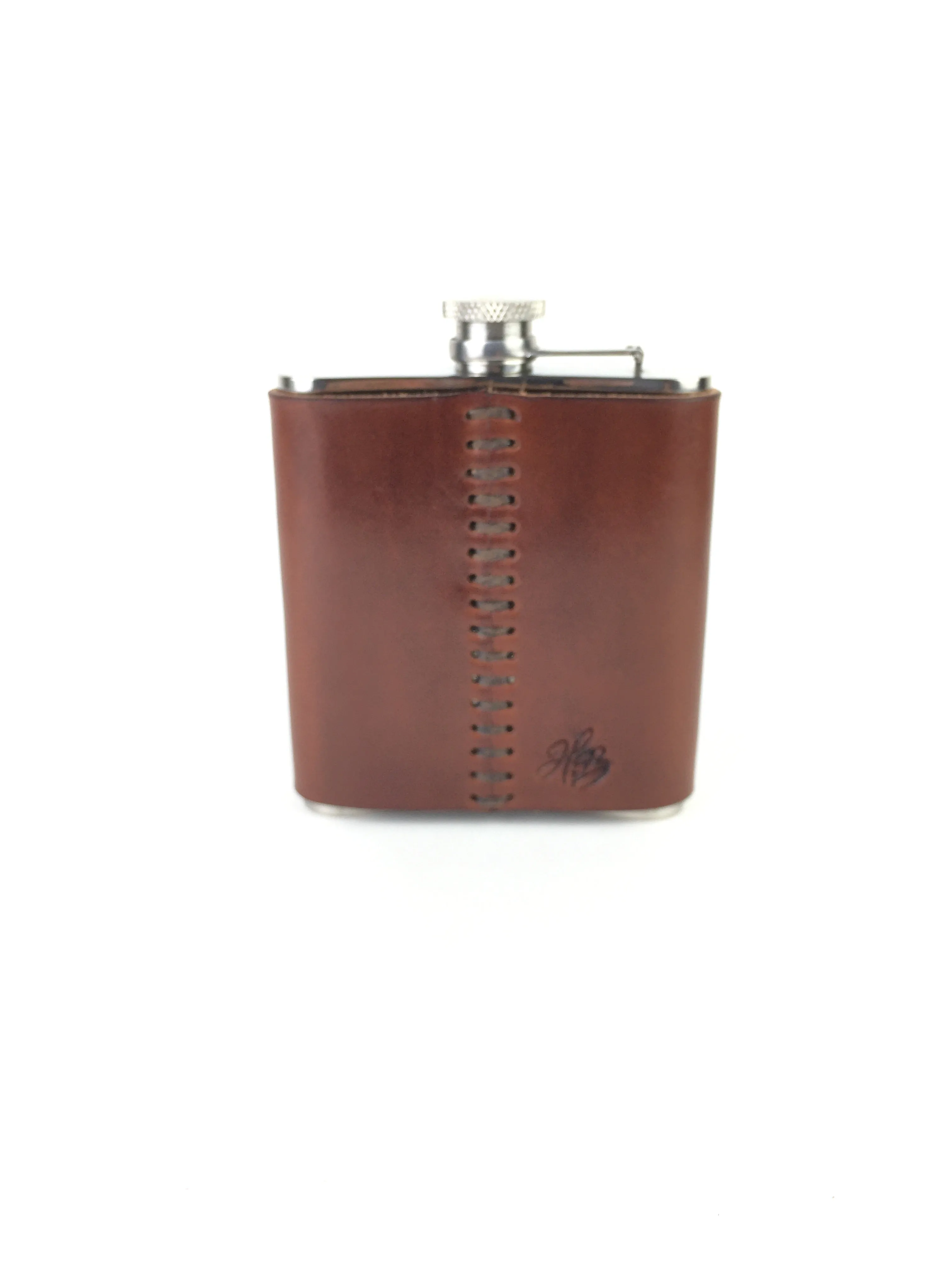 H B WHISKY FLASK | ESPRESSO BROWN LEATHER