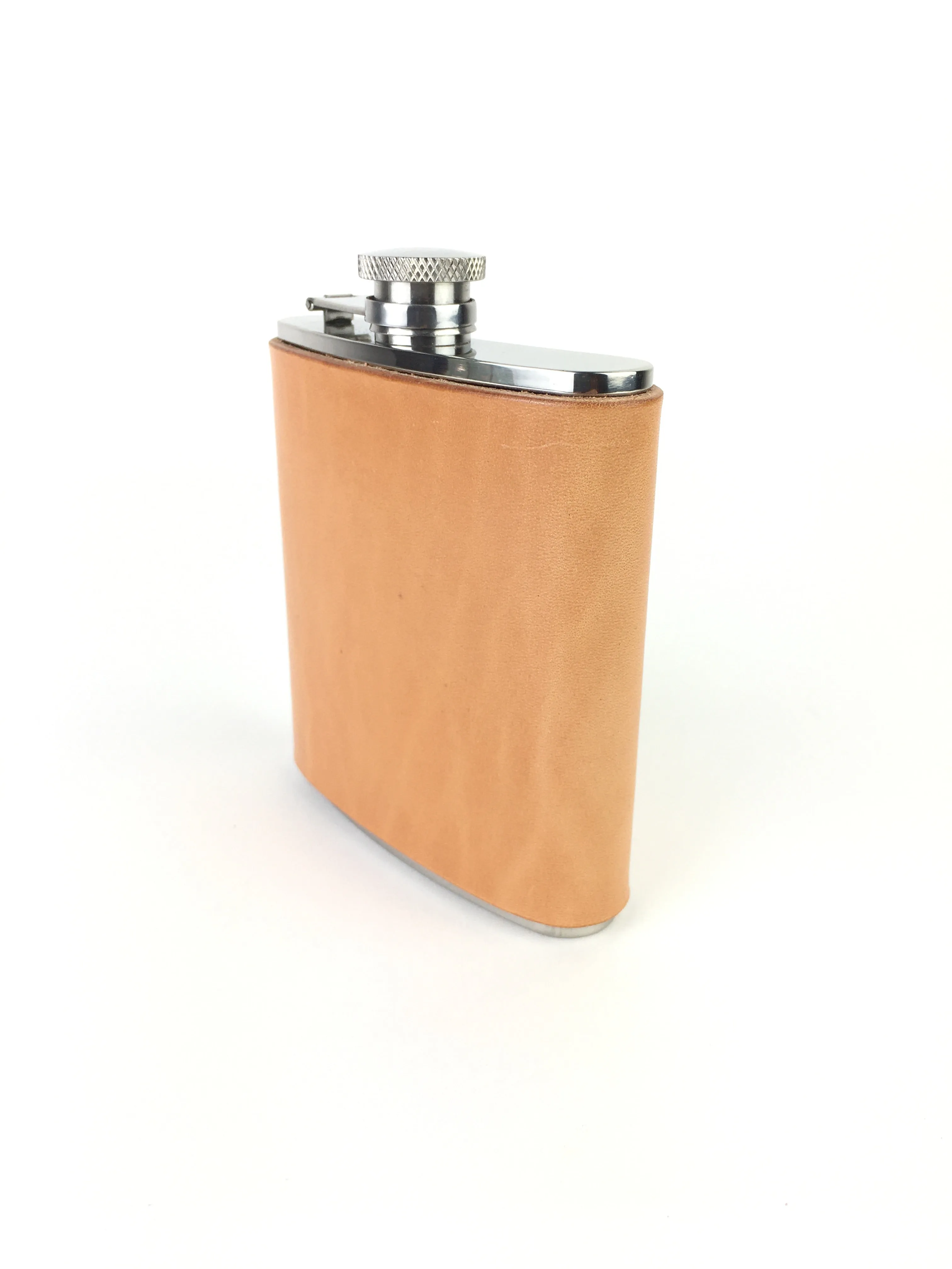 H B WHISKY FLASK | RUSSET LEATHER