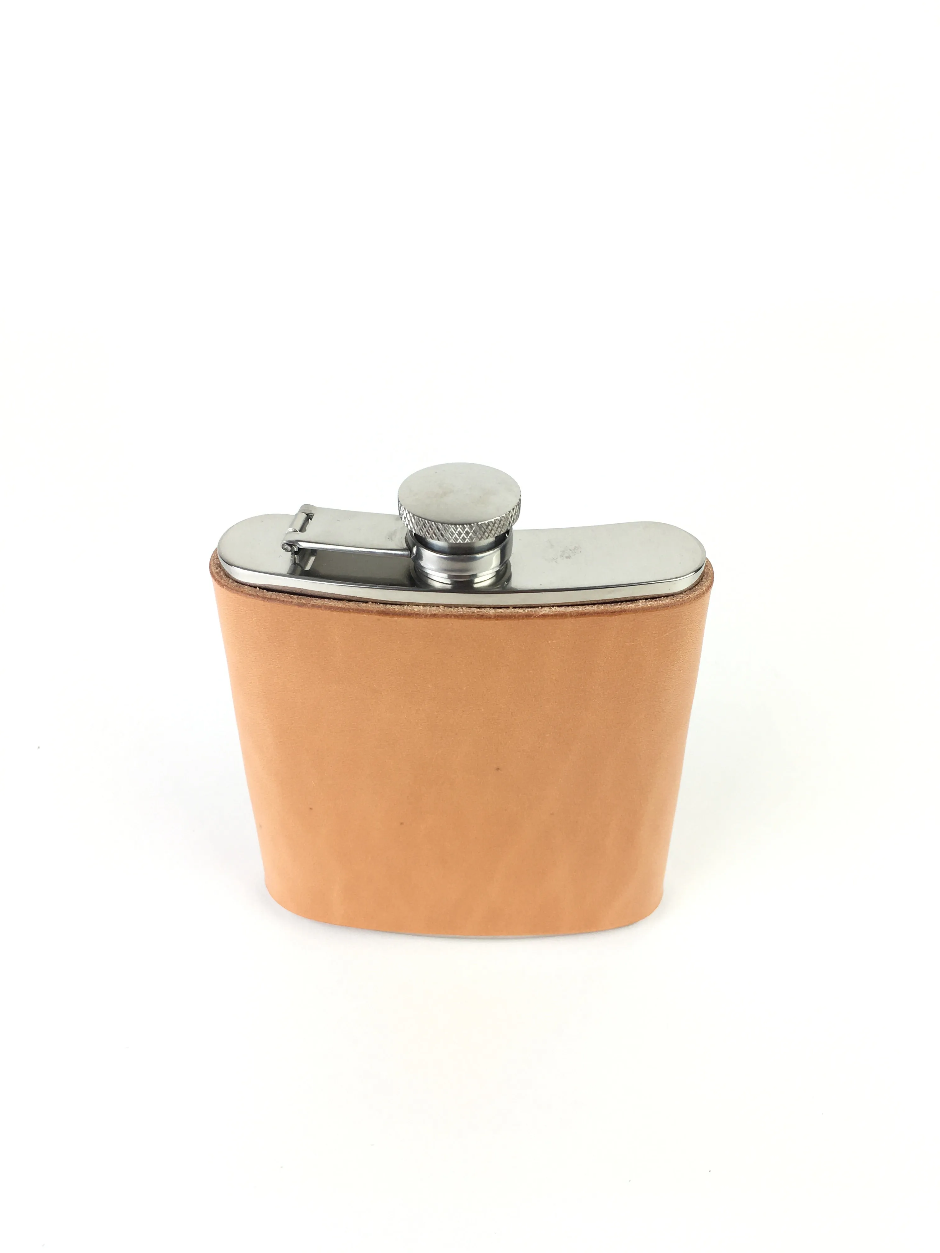 H B WHISKY FLASK | RUSSET LEATHER
