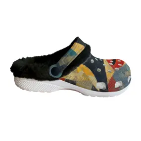 Mc#32 Men's Classic Clogs with Fleece, abstract, print