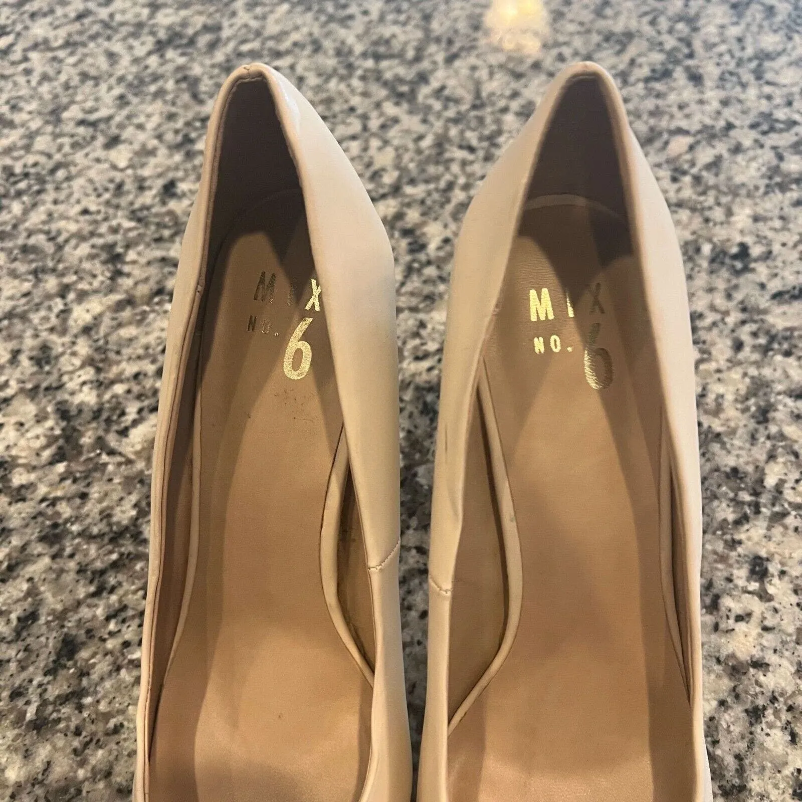 Mix No 6 Womens Sz 10 Classic Ivory White Pointed Toe Pumps Lill Drag