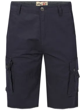 Patterson Cotton Cargo Shorts in Blue - Tokyo Laundry