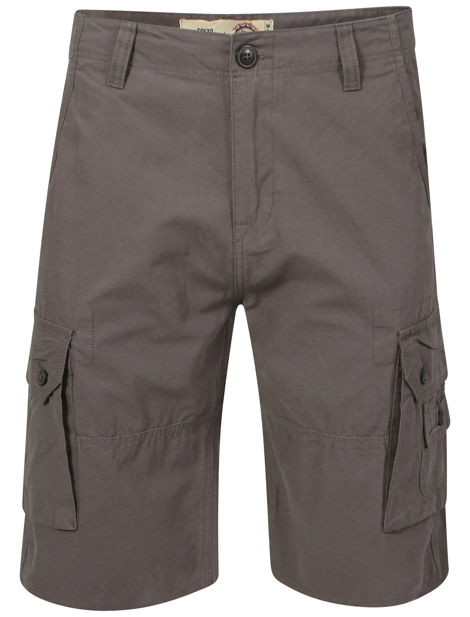 Patterson Cotton Cargo Shorts in Grey - Tokyo Laundry