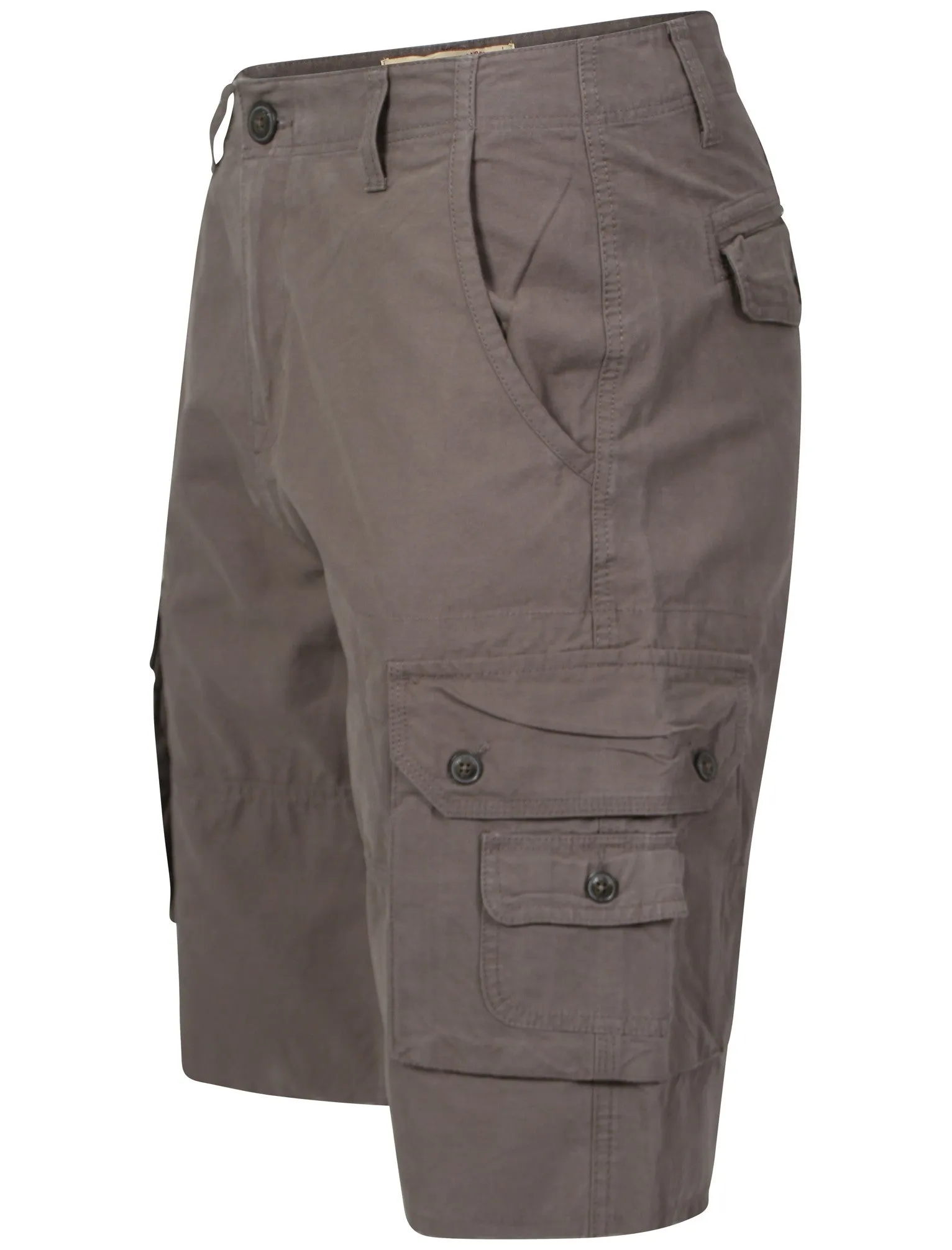 Patterson Cotton Cargo Shorts in Grey - Tokyo Laundry