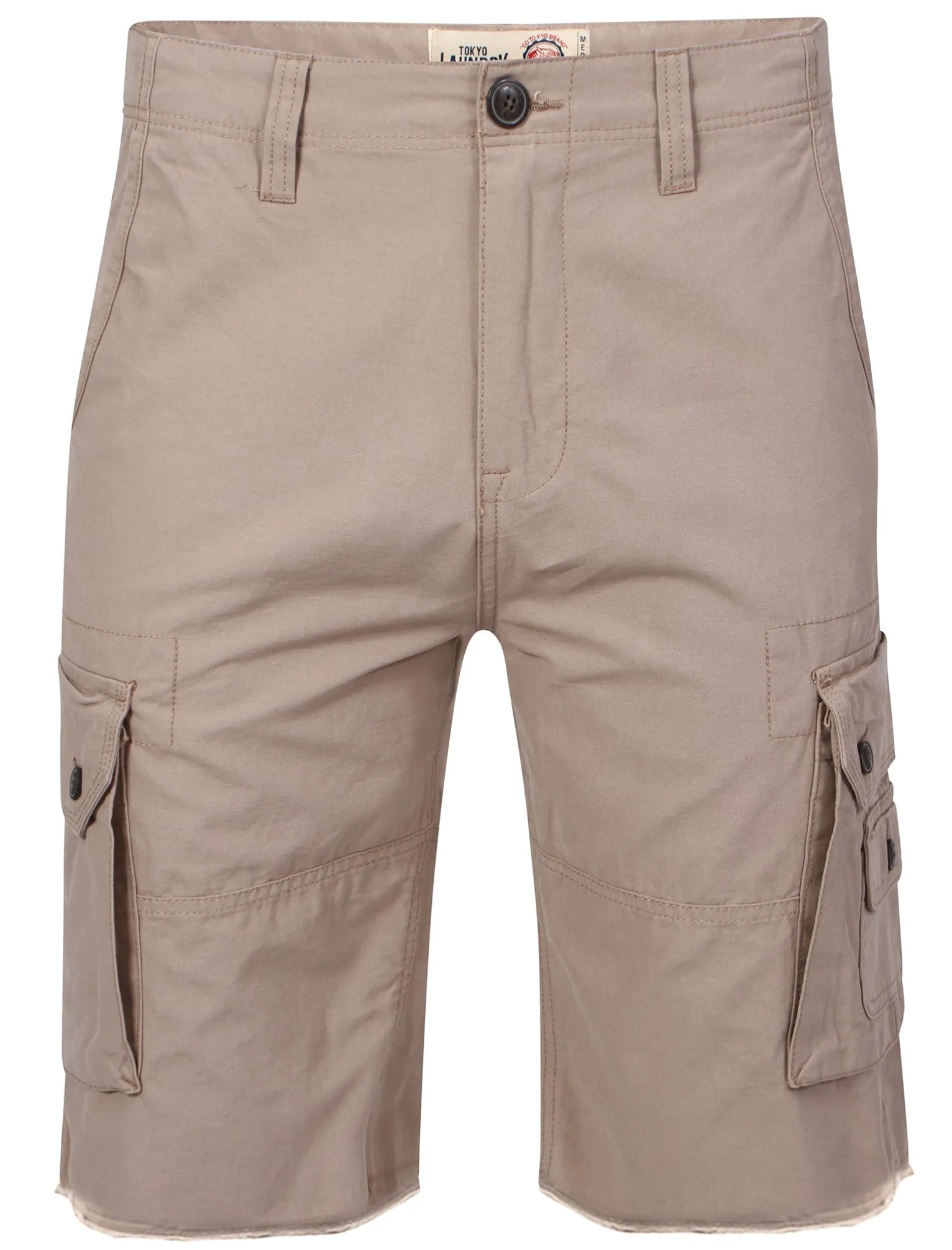 Patterson Cotton Cargo Shorts in Stone - Tokyo Laundry