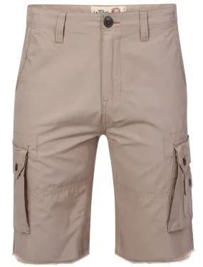 Patterson Cotton Cargo Shorts in Stone - Tokyo Laundry