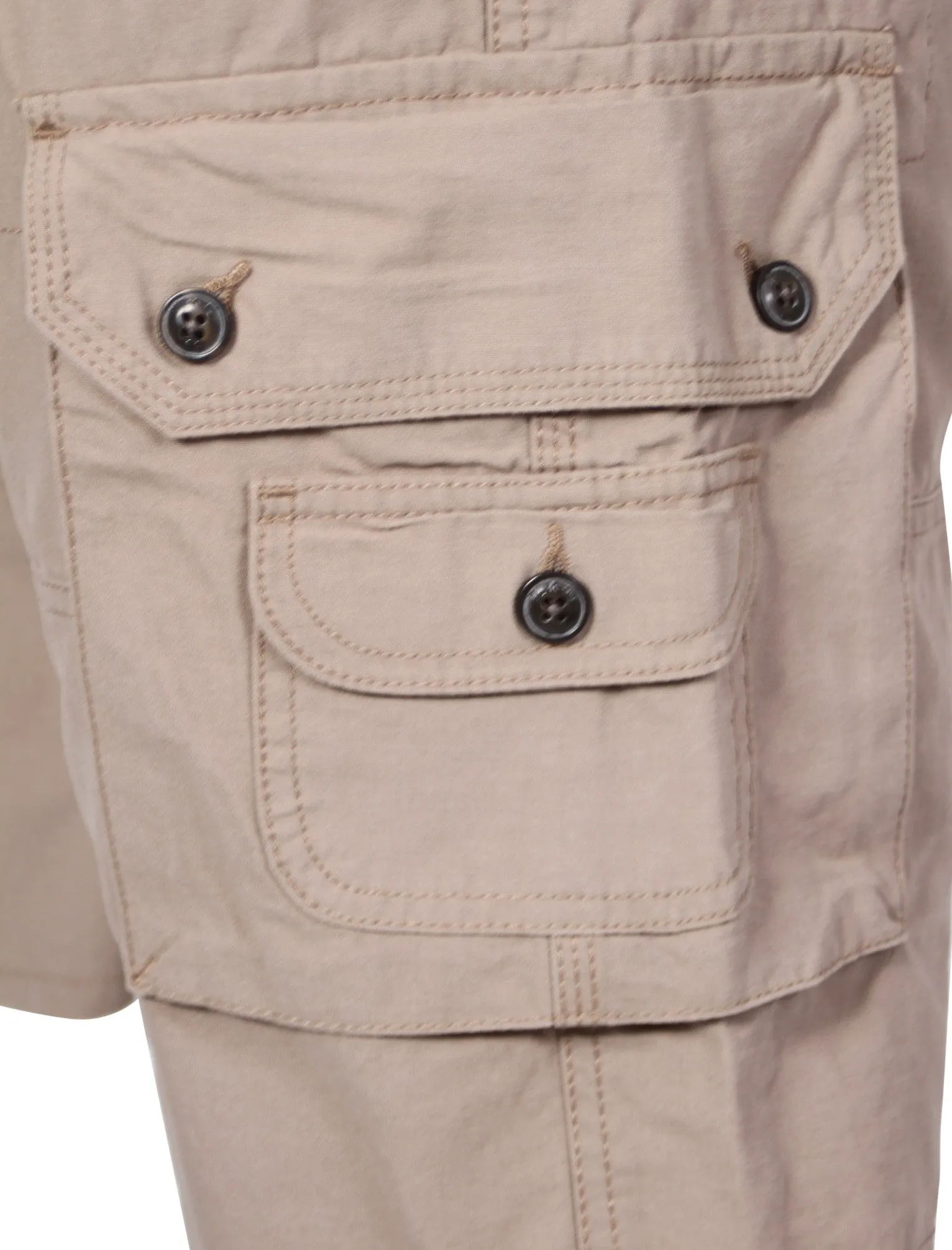 Patterson Cotton Cargo Shorts in Stone - Tokyo Laundry