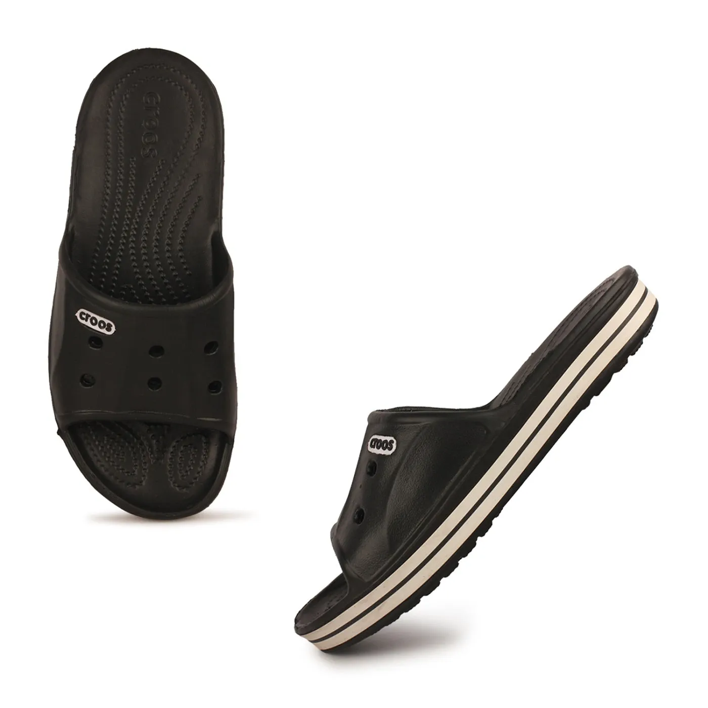 Richale Black Slider For Men