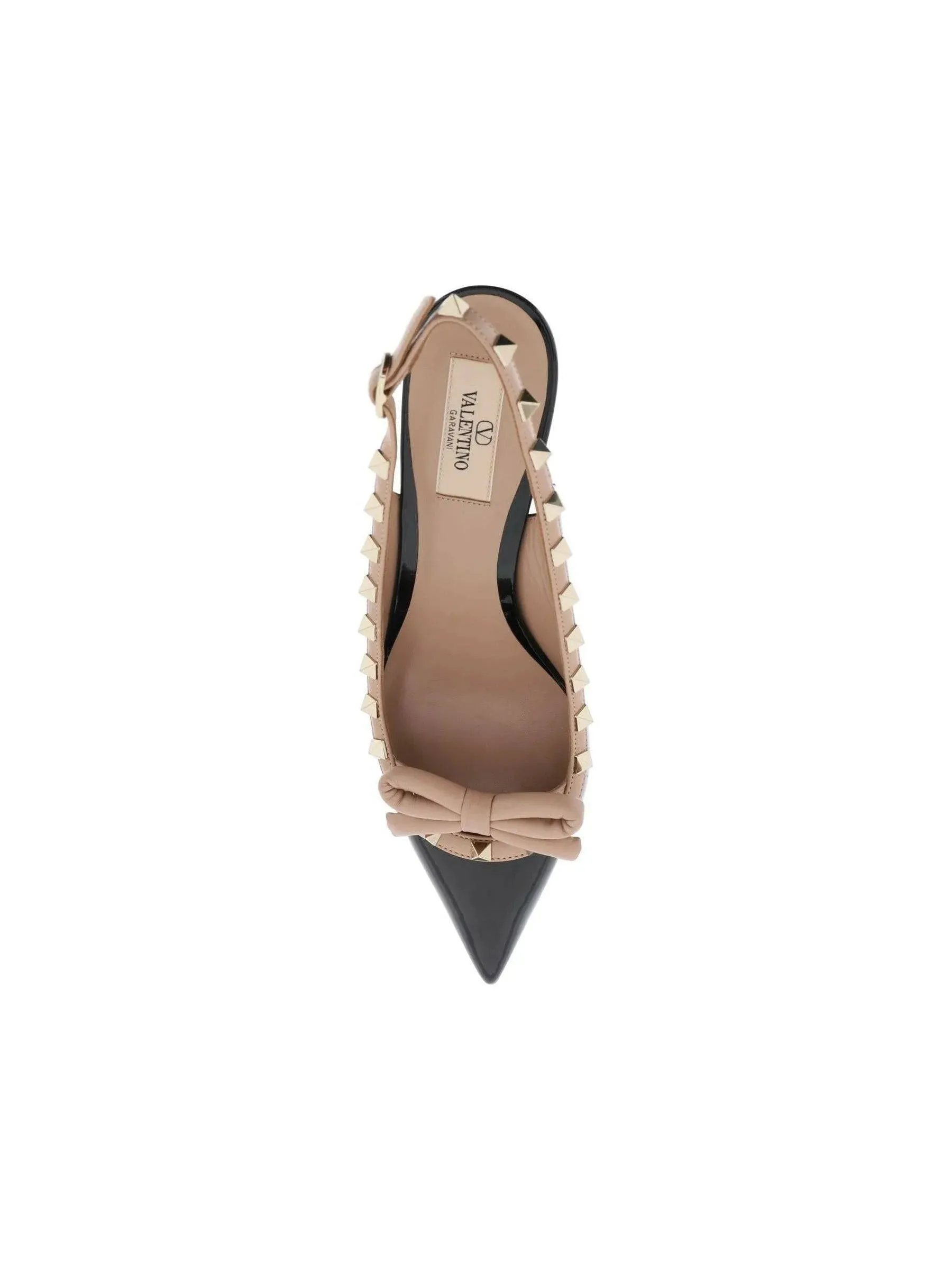 Rockstud Bow Slingback Pumps