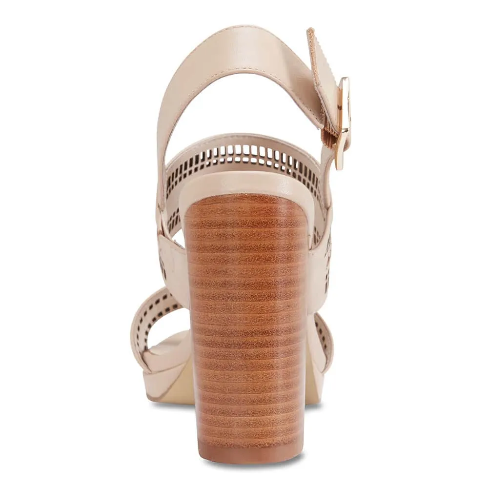 Scorpio Heel in Nude Leather