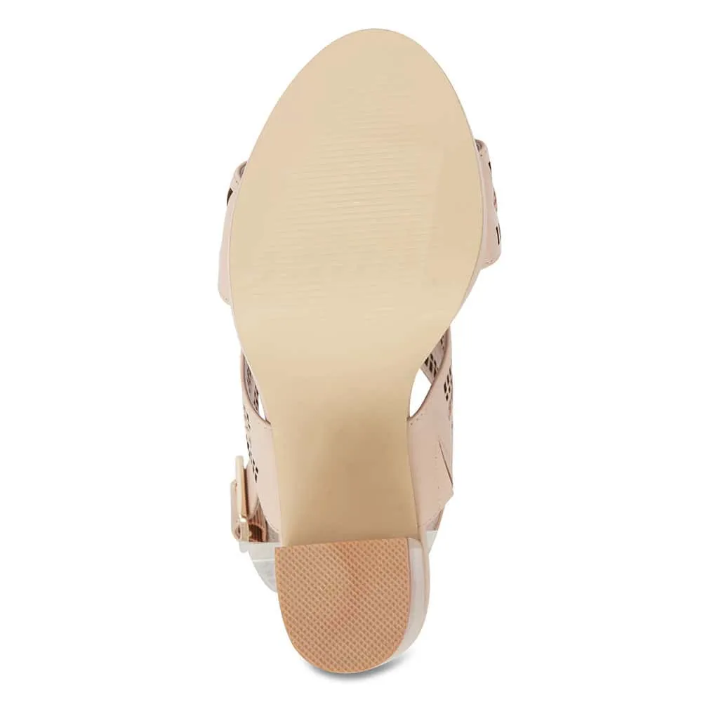 Scorpio Heel in Nude Leather