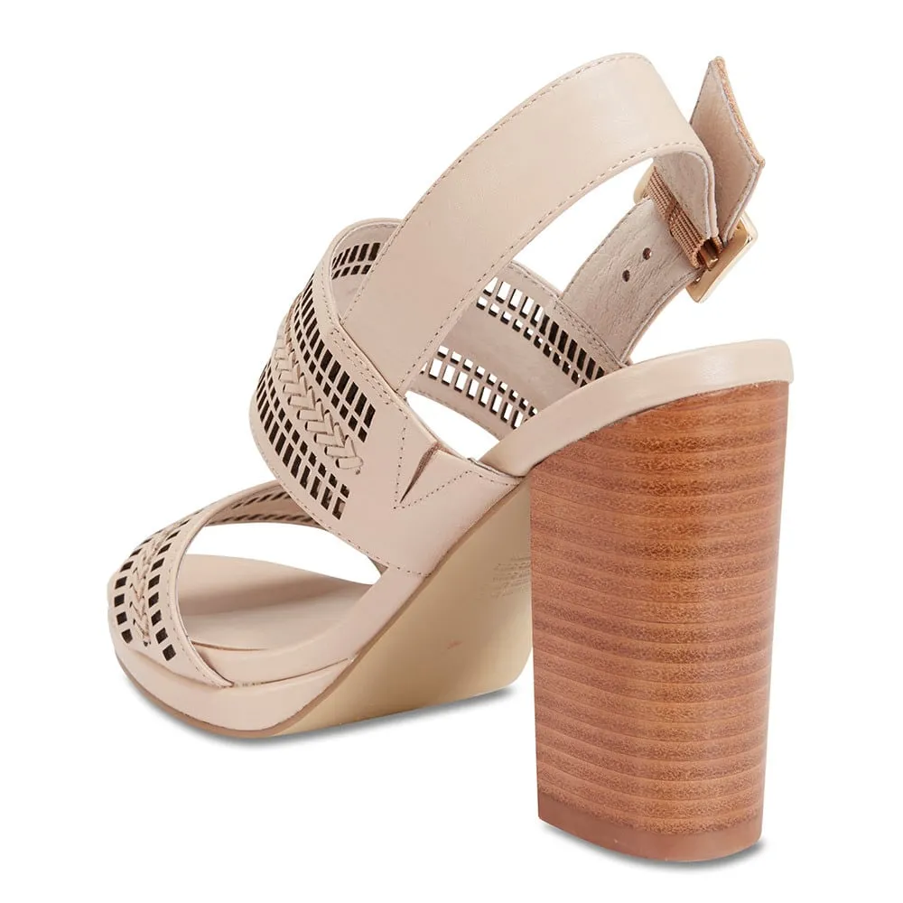 Scorpio Heel in Nude Leather