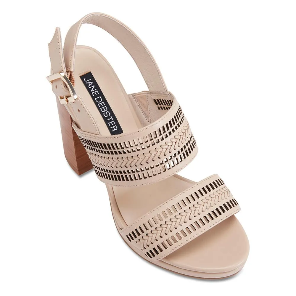 Scorpio Heel in Nude Leather