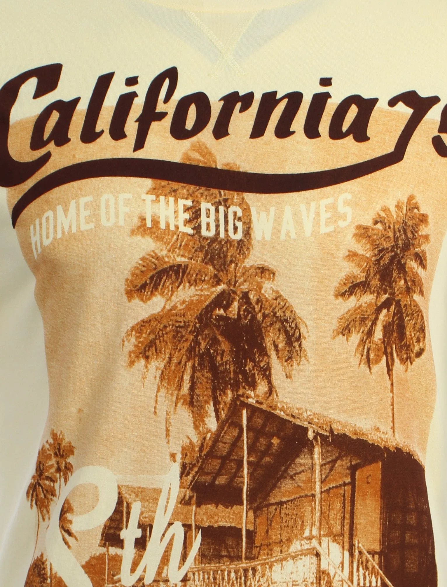 South Shore Cali 75 printed cotton t-shirt in yellow