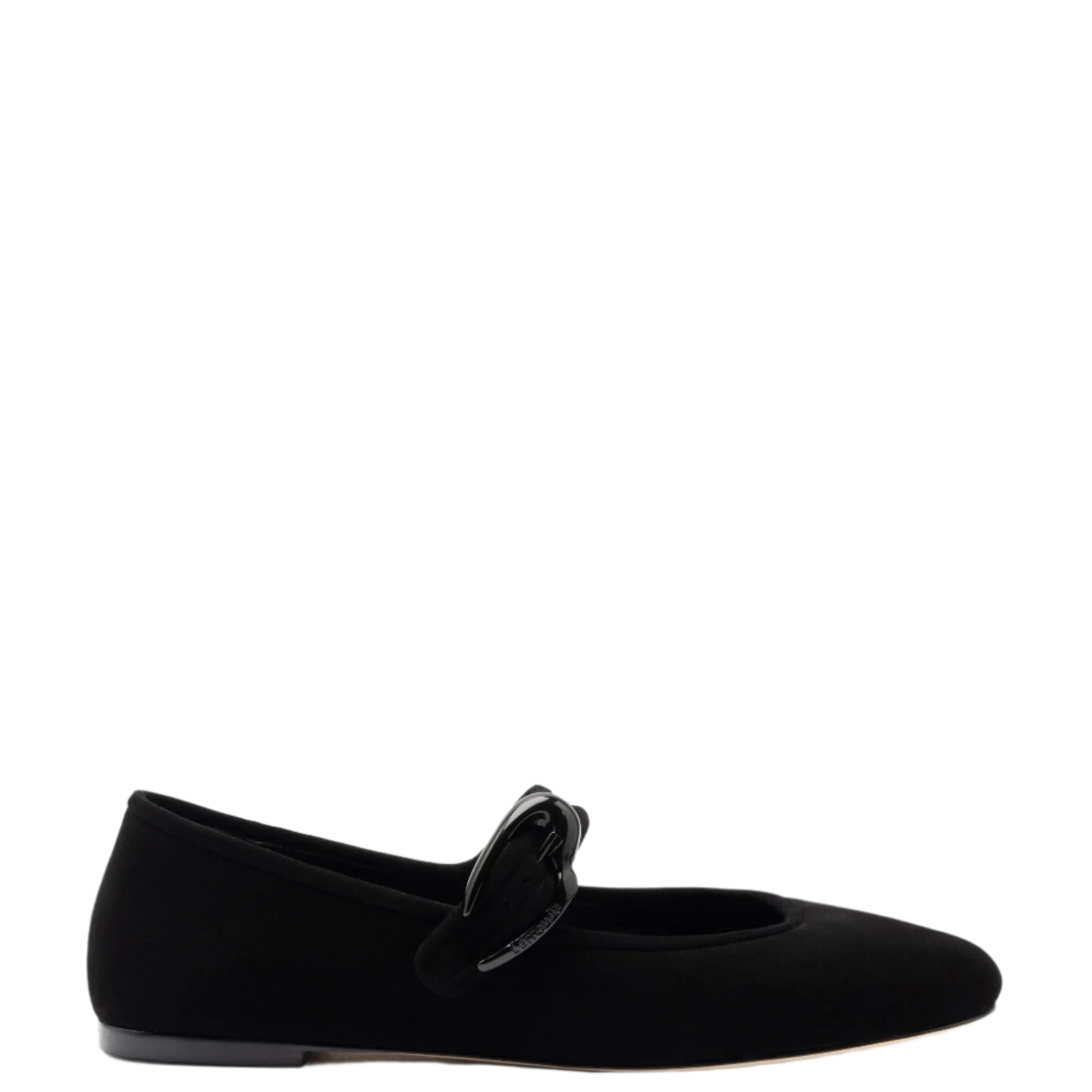 Verona Ballet Flat In Black Suede by Larroudé